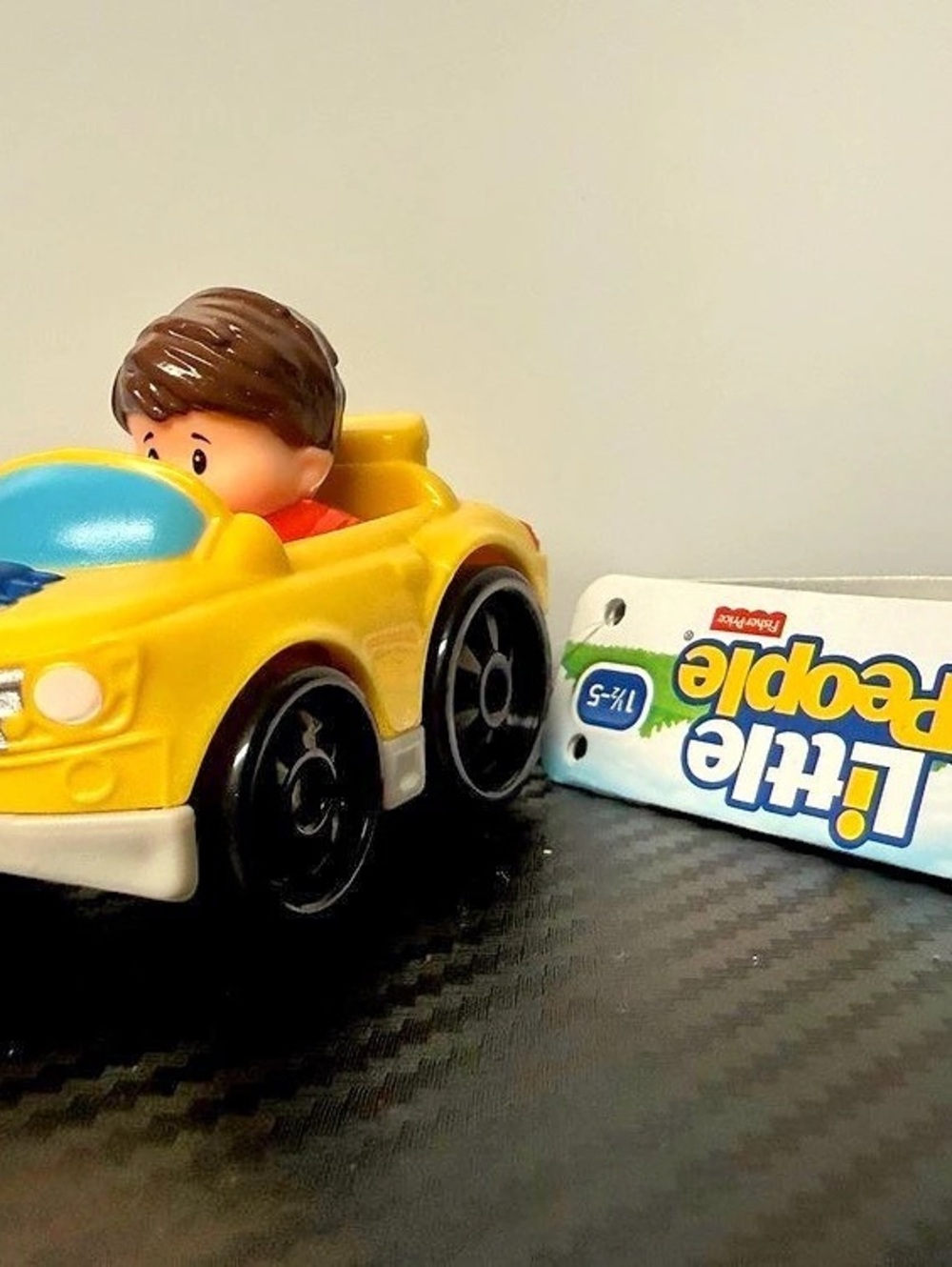 Fisher-Price Little People Wheelies Yellow Race Car